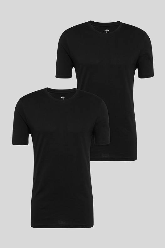 Homme - Lot de 2 - T-shirt - noir