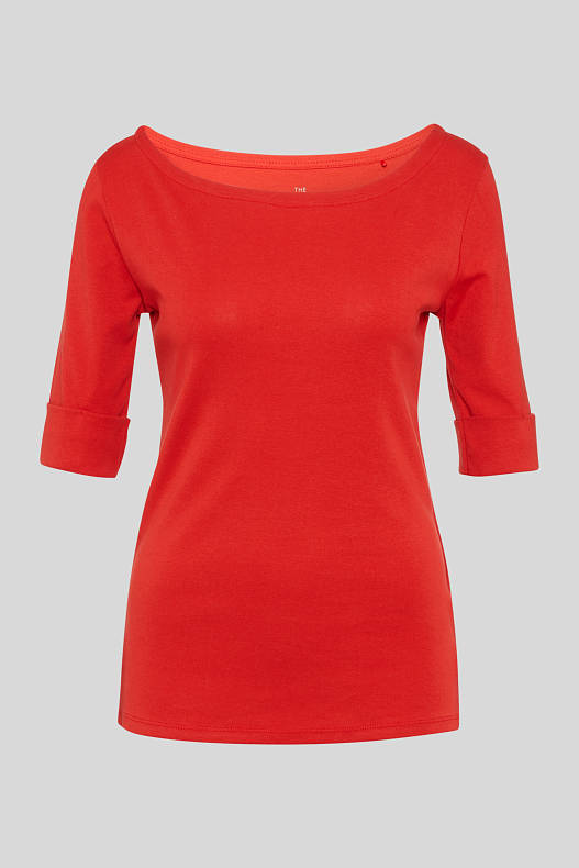 Femme - T-shirt basique - rouge