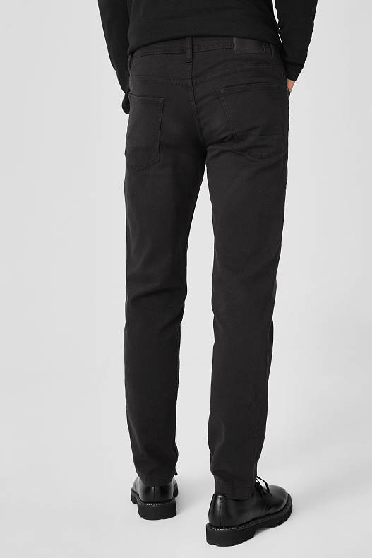 Bărbați - Pantaloni - slim fit - negru