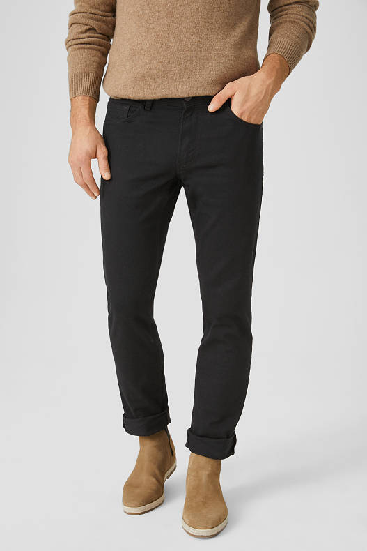 Tendință - Pantaloni - slim fit - negru