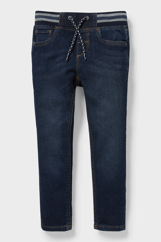 Tendință - Slim jeans - bumbac organic - denim-albastru închis