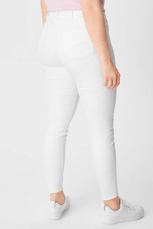 Tendință - CLOCKHOUSE - super skinny jeans - alb