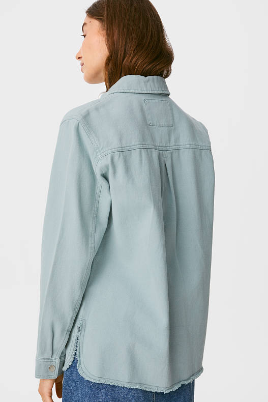 Soldes - Shacket - turquoise clair