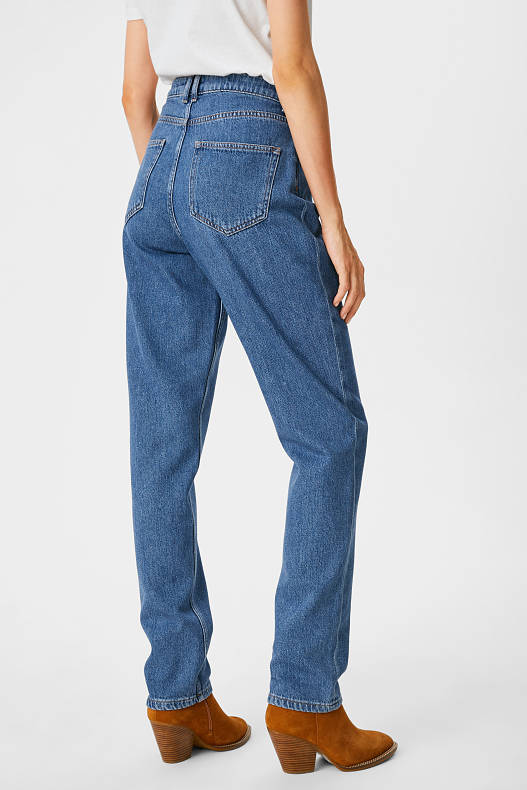 Sale - Jinglers - straight jeans - a vita alta - jeans blu