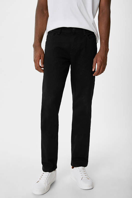 Bărbați - Pantaloni - regular fit - negru