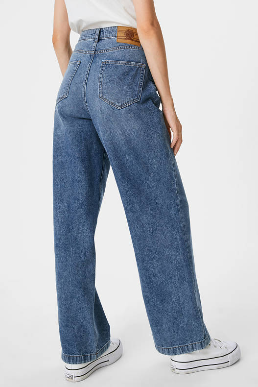 Produse - Jinglers - wide leg jeans - denim-albastru