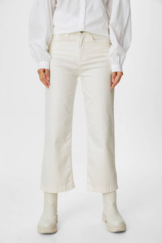 Promoții - Wide leg jeans - alb-crem