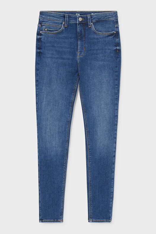 Ženy - Skinny jeans - high waist - LYCRA® - džíny - modré