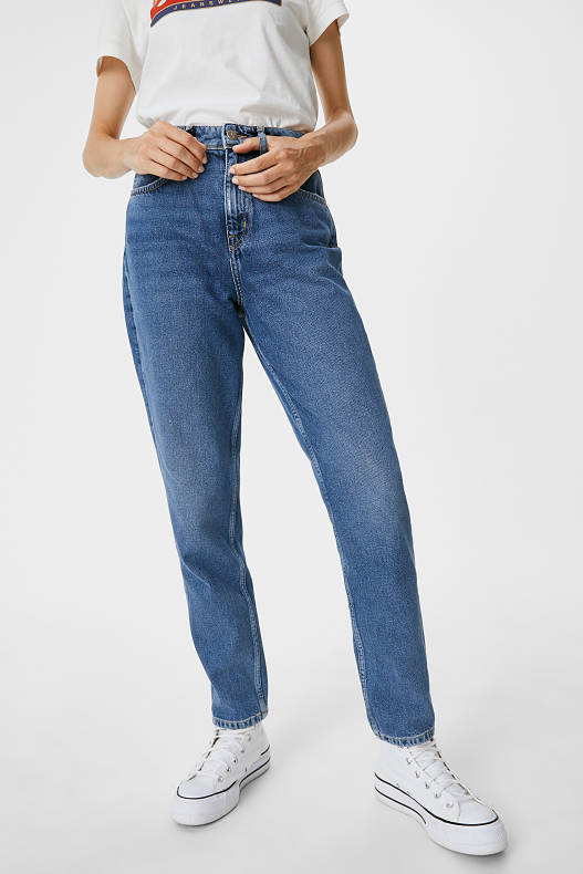 Sale - Jinglers - mom jeans - a vita alta - jeans blu