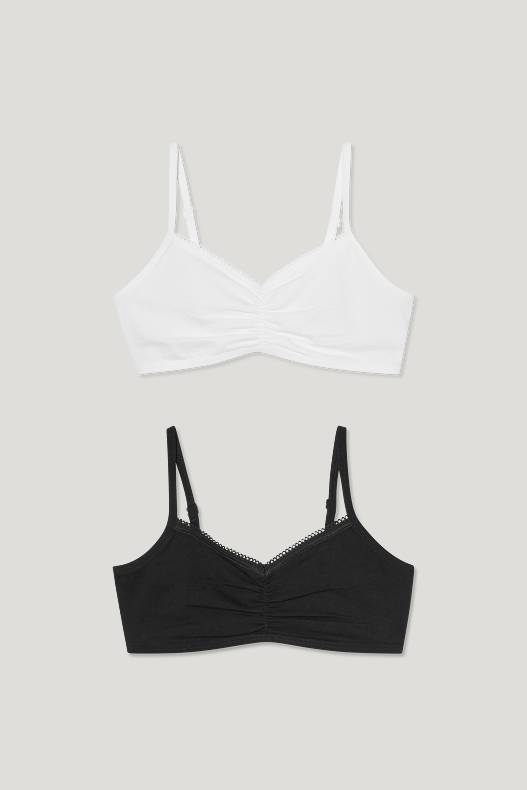 #wearthechange - Lot de 2 - brassières - blanc / noir