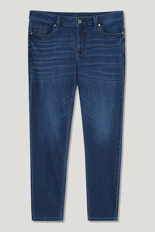Slevy - Slim jeans - mid waist - džíny - tmavomodré