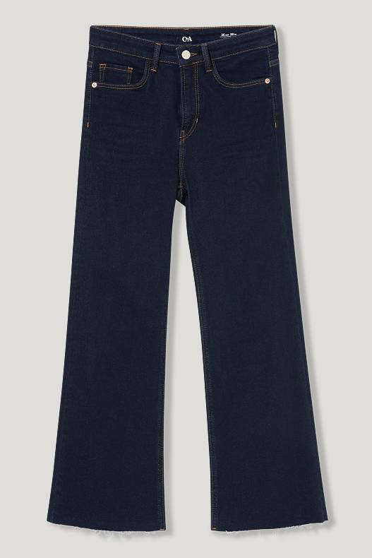 Slevy - Kick flare jeans - high rise - džíny - tmavomodré