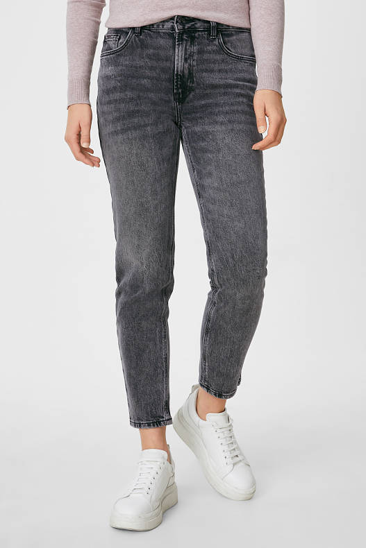 Femei - Straight tapered jeans - denim-gri