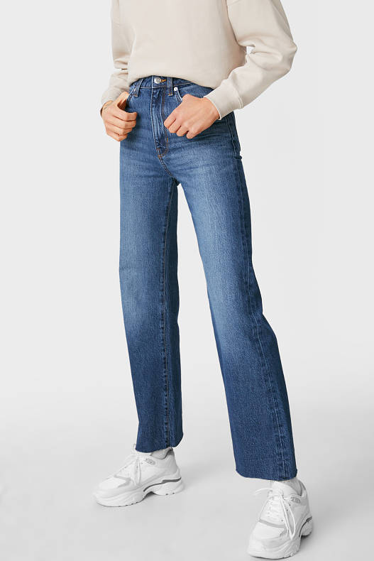 CLOCKHOUSE - CLOCKHOUSE - loose fit jeans - high waist - džíny - modré