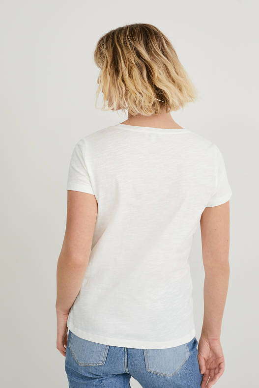 Soldes - T-shirt - blanc