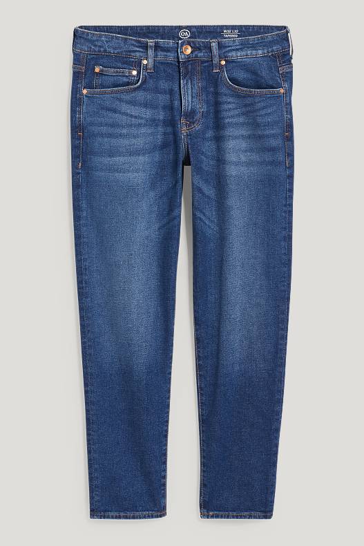 Muži - Tapered jeans - džíny - tmavomodré