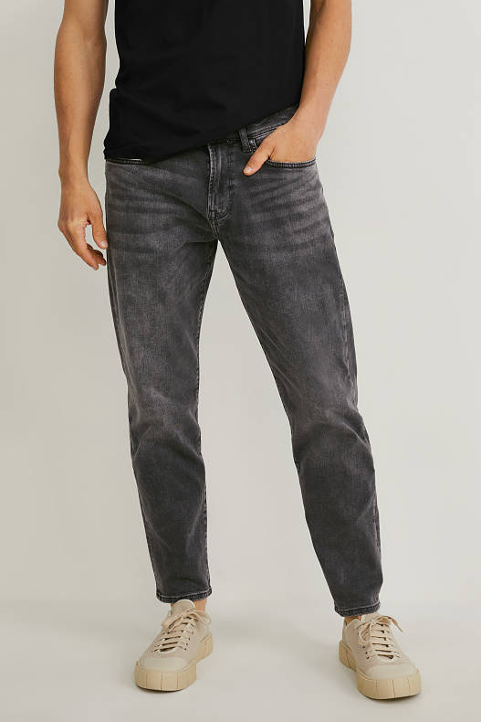 Bărbați - Tapered jeans - LYCRA® - negru melanj