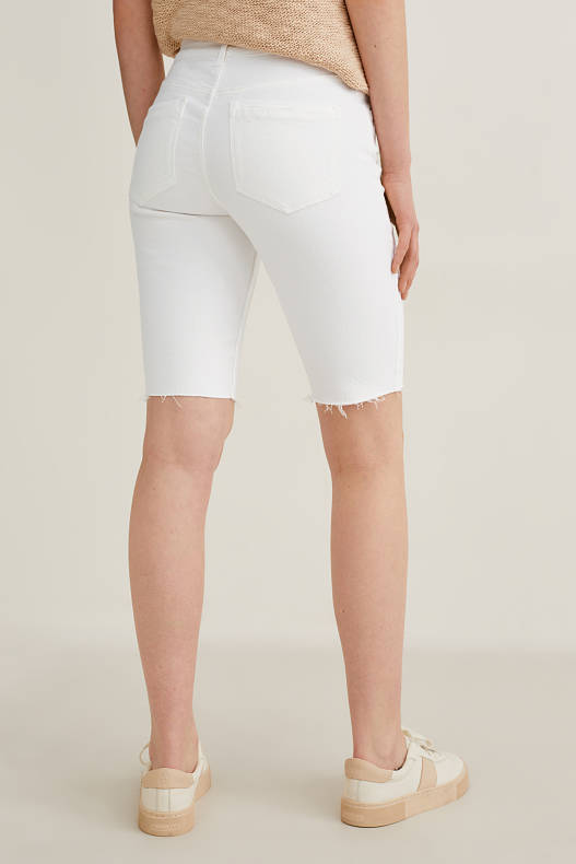 Femme - Bermuda en jean - blanc