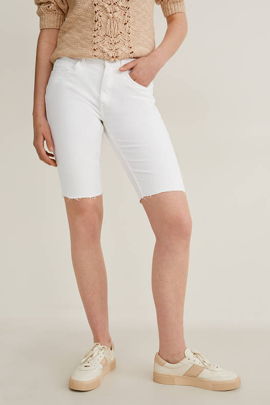 Sale - Bermuda di jeans - bianco