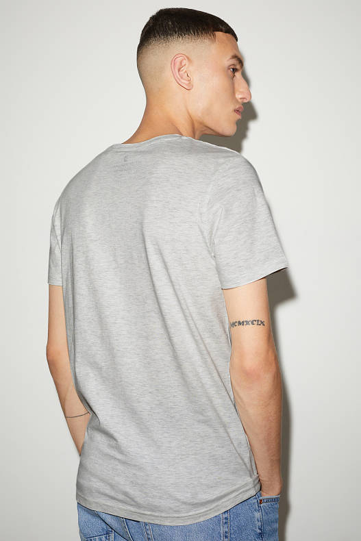 Homme - CLOCKHOUSE - T-shirt - gris clair chiné
