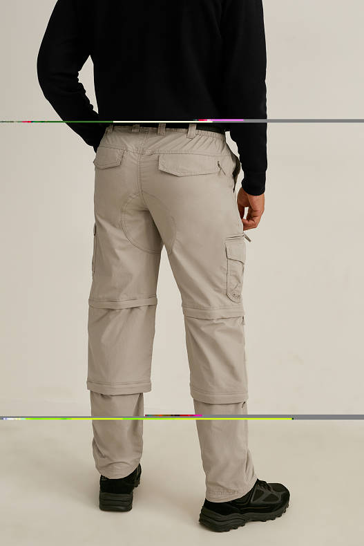 Bărbați - Pantaloni scurți cargo cu curea - regular fit - taupe