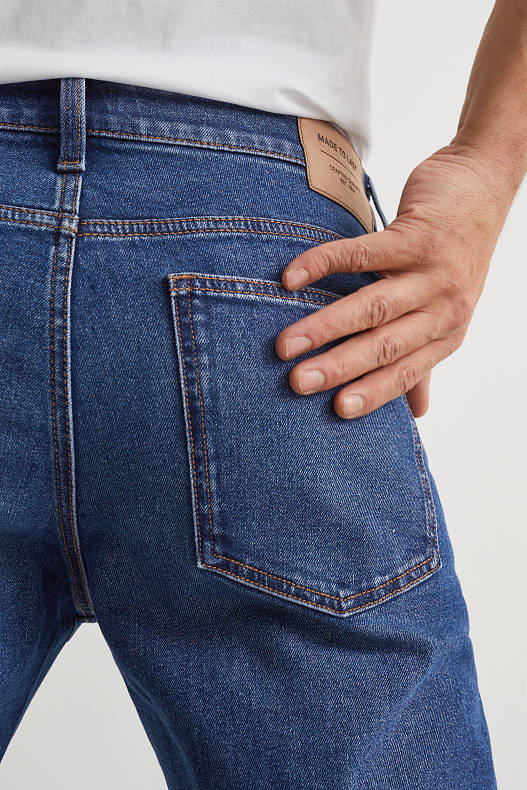 Muži - Tapered jeans - LYCRA® - džíny - tmavomodré