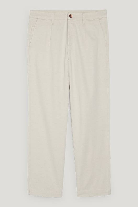 Homme - Chino - relaxed fit - crème
