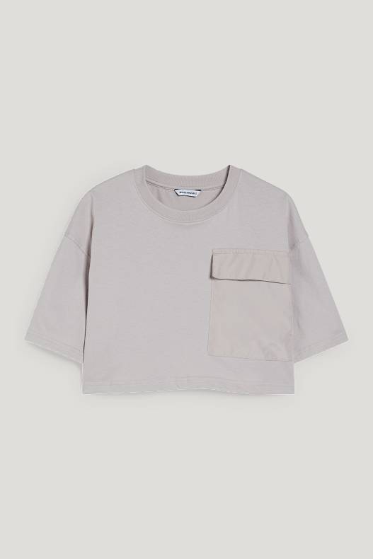 CLOCKHOUSE - CLOCKHOUSE - T-shirt court - gris clair chiné