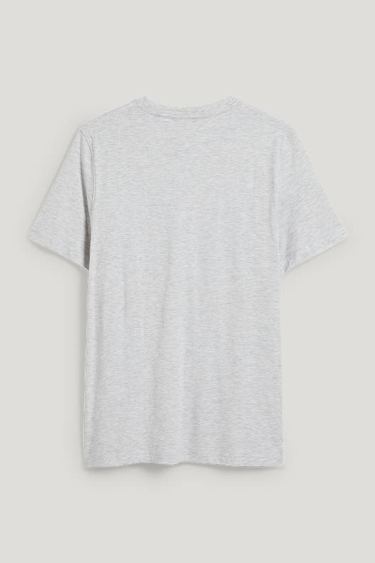 Homme - T-shirt - gris clair chiné