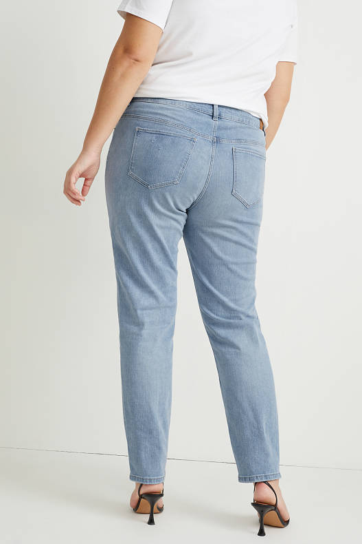 Rebaixes - Slim jeans - high waist - texà blau clar