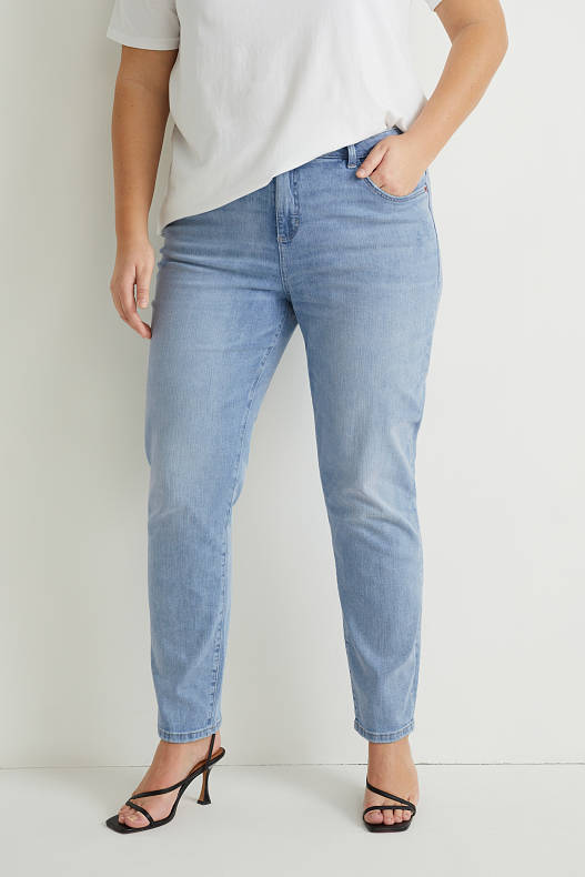 Rebaixes - Slim jeans - high waist - texà blau clar