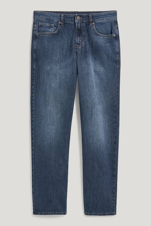 Muži - Straight jeans - LYCRA® - džíny - tmavomodré