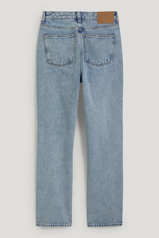 Rebaixes - Straight jeans - high waist - texà blau clar