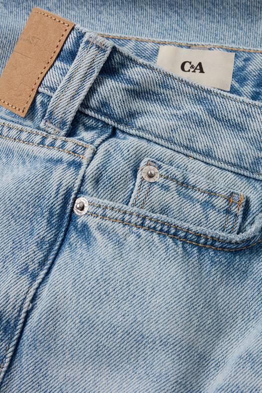 Slevy - Straight jeans - high waist - džíny - světle modré