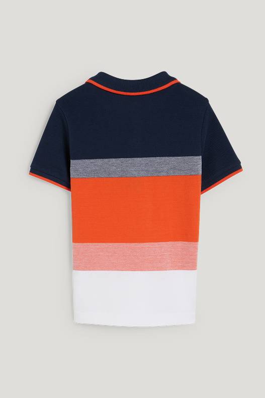 Infants - Polo - de ratlles - taronja