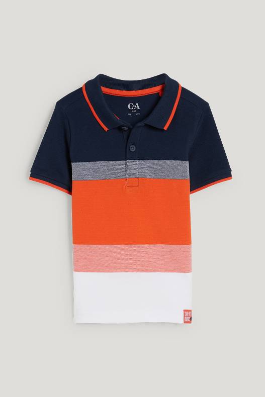 Infants - Polo - de ratlles - taronja