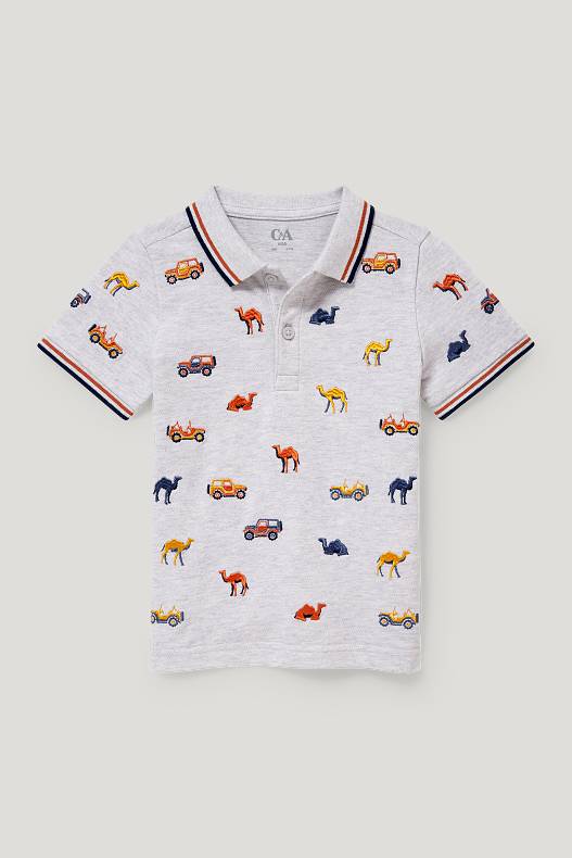 Infants - Polo - gris clar jaspiat