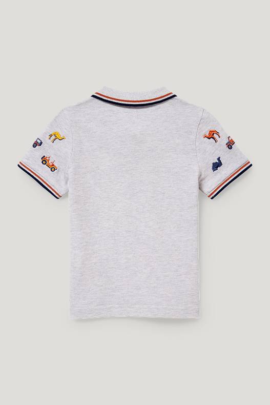 Infants - Polo - gris clar jaspiat