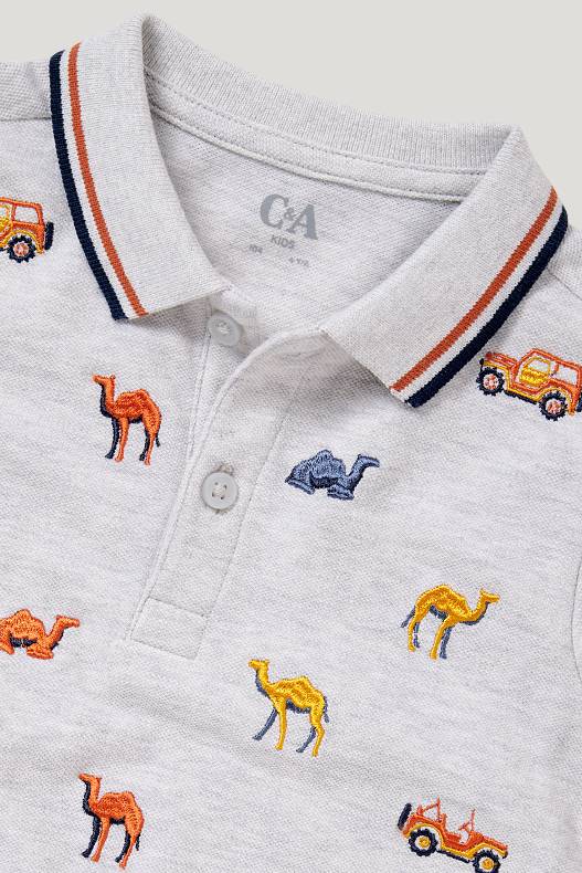 Infants - Polo - gris clar jaspiat