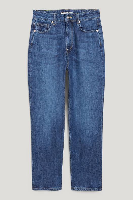 Promotions - Straight jeans - high waist - jean bleu