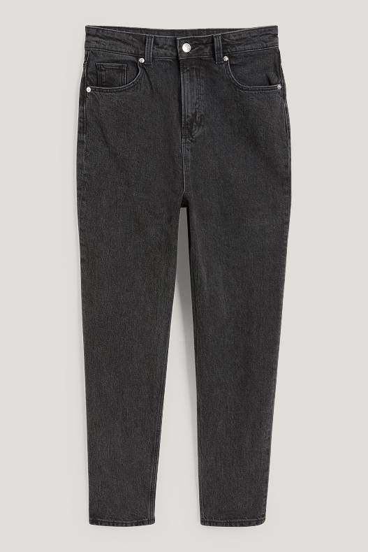 Ženy - Mom jeans - high waist - LYCRA® - džíny - šedé