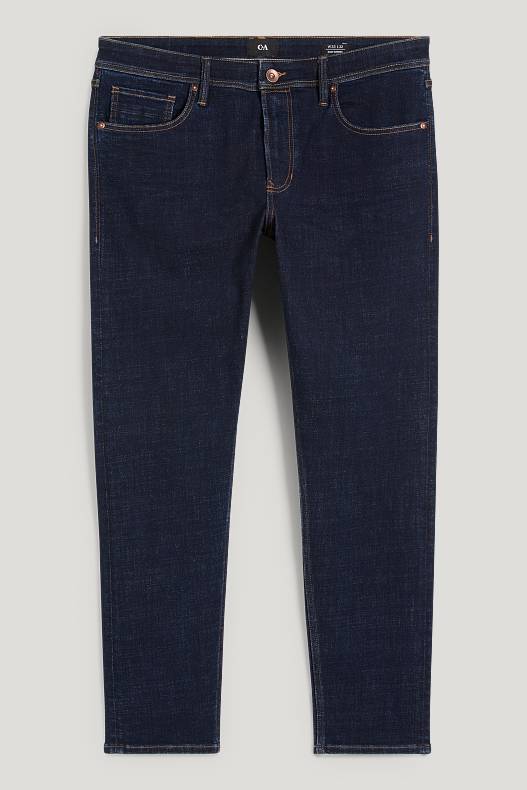 Muži - Slim tapered jeans - džíny - tmavomodré