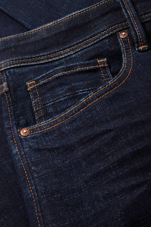 Muži - Slim tapered jeans - džíny - tmavomodré