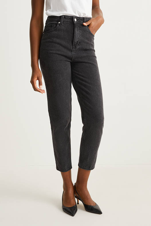 Tendència - Mom jeans - high waist - LYCRA® - texà gris