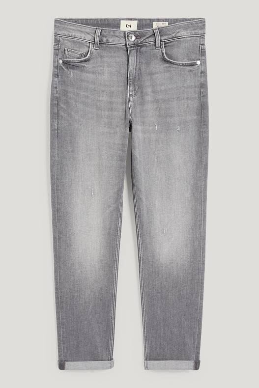 Tendència - Boyfriend jeans - mid waist - LYCRA® - texà gris clar