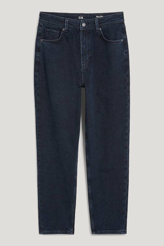Rebaixes - Mom jeans - high waist - LYCRA® - texà blau fosc