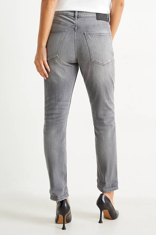 Rebaixes - Boyfriend jeans - mid waist - LYCRA® - texà gris clar