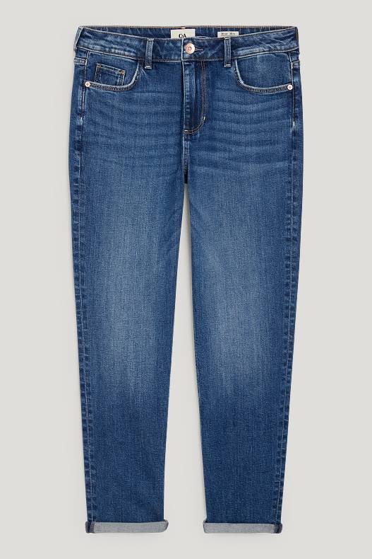 Tendència - Boyfriend jeans - mid waist - LYCRA® - texà blau