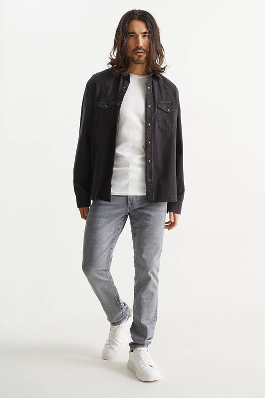Bărbați - Slim jeans - LYCRA® - denim-gri