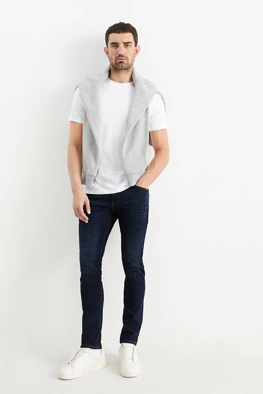 Muži - Skinny jeans - LYCRA® - džíny - tmavomodré